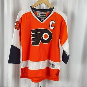 CLAUDE GIROUX YOUTH L/XL PHILADELPHIA FLYERS HOME NHL LICENSED REEBOK JERSEY